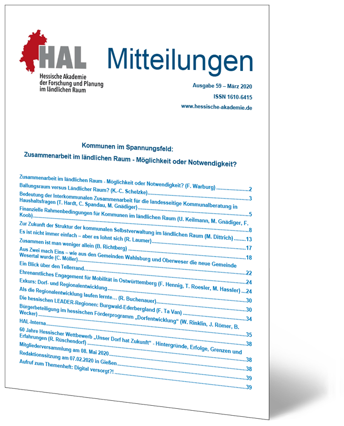 HAL Mitteilungen, Heft 59