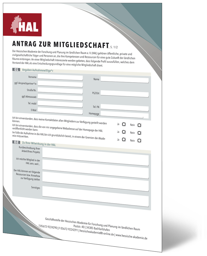 Mitgliedsantrag Hessische Akademie