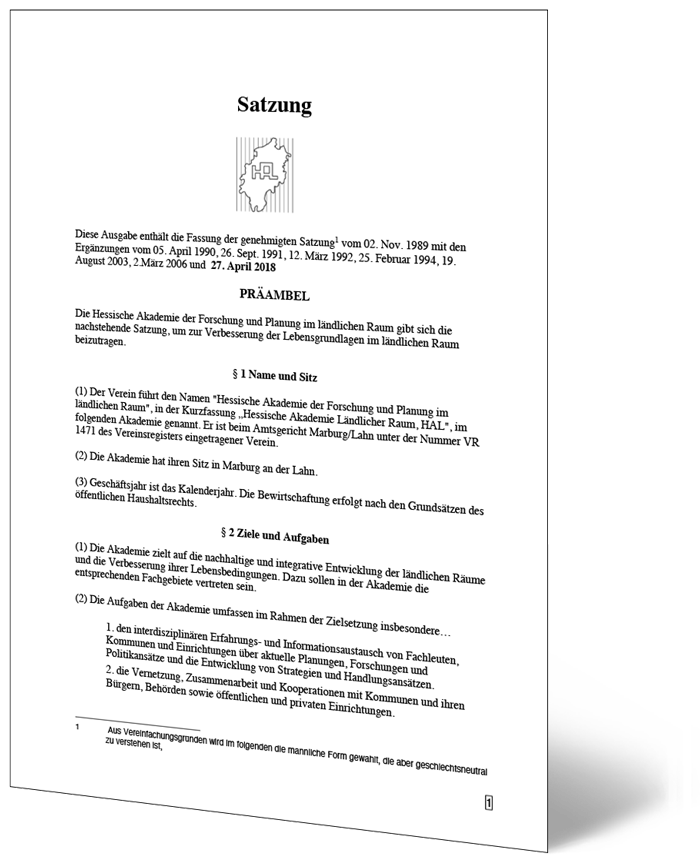 Satzung Hessische Akademie